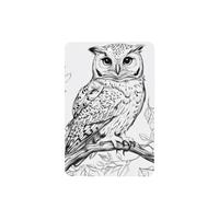 Black And White Owl On Branch Car Air Fresheners 4 Pcs Hanging Scented Cards Fragrance Scented Cards For Car Aromatherapy Tablets