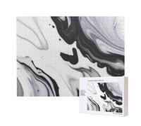 Black And White Paint Mixed,500 Pieces Wooden Jigsaw Family Game Jigsaw Puzzles for Adults Teens Home Decor