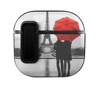 Black And White Paris Eiffel Tower Cute Case PC Earbud Cases Protective Cover Compatible for AirPods 4