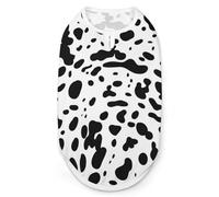 Black And White Pattern of Dalmatian Dog Shirts Pet Cats T-Shirts Sleeveless Tank Top Breathable Vest Tee Shirt For Small Puppy 2XL