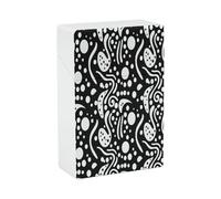 Black And White Pattern with White Circles Cigarette Case Vintage Cigarette Holder Case for Men Women Cigarette Box Cigarettes Smoking Accessories 20 Capacity Container Storage Box for Smoke 97mm King
