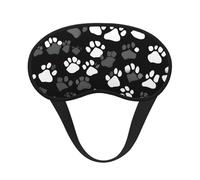 Black and White Paw Print Print Sleep Mask, Eye Sleeping Mask for Women and Men for Total Darkness, Reduces Puffy Eye Mask