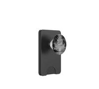 Black and White Photo of Coastal Palm Tree Beach Sunset PopSockets PopWallet for MagSafe