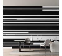 Black and White Photo Wallpaper, Modern Abstract Art Wallpaper Mural, 300x210cm Wall Paper for Bedroom Living Room, Non-Woven Wall Mural Room Decor EL&D68