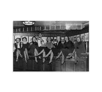Black And White Photograph from The 1920s A Lucky Female Bartender Drinking. Poster Canvas Wall Decor Art Painting Prints on Modern Artwork for Living Room,Bathroom,Bedroom,Home 12x18inch(30x45cm)