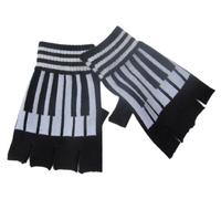 Black and White Piano Key Music Fingerless Gloves/Glovelets