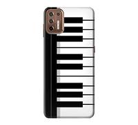 Black and White Piano Keyboard Case Cover For Motorola Moto G9 Plus