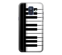 Black and White Piano Keyboard Case Cover For Samsung Galaxy A6 (2018)