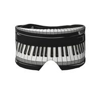 Black and White Piano Keys Printed, Full Eye Covers Light Blocking Eye Mask Sleep Eye and Ear Muffs