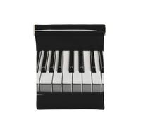 Black and White Piano Keys Printed, Squeeze Top Wallet Women Storage Bag Small Coin Purse Change Pouch