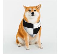 Black and white piano plate grid Print Pet Bandana for Dogs Cats, Soft Breathable Elastic Fabric Puppy Bandana for Daily Use