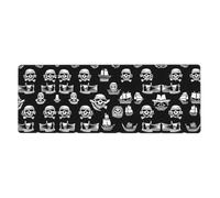 Black and White Pirates Pattern Extra Large Mouse Pad 12x31.5in for Office, Gaming, and Learning - Durable, Comfortable, and Environmentally Friendly