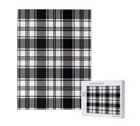 Black and white plaid Printed Jigsaw Puzzle with Storage Box, Wooden Puzzle for Adults and Kids, 500 Pieces Family Fun Decorative Game