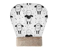 Black and White Playful Lambs Cat Sleeping Bags Cave for Indoor Cats or Small Dogs Tunnel Hideaway Cold Weather Soft Semienclosed