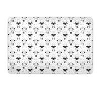 Black and White Playful Lambs Extra Large Resuable Baby Bed Pad Water Resistant Bed Wetting Sheet Non-Slip Travel Mattress for Infant Toddler, 52" L x 34" W