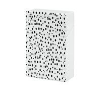 Black and White Polka Dot Cigarette Case Holder 20 Capacity Waterproof - Snap-in Spring Design One-Hand Flip-Top Plastic Cigarette Case for Women/Men