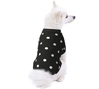 Black and White Polka Dot Dog Pet Clothes - Security Printed Pet Sweaters, Coat Winter for Small Medium Large Dogs Cats, Cozy Apparel Casual Fashion Costume, Cute Pet Pullover Sweater.