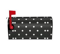 Black And White Polka Dot Magnetic Mailbox Cover Mailbox Protector Letter Box Flap Easy Install No Tools 21x18 In