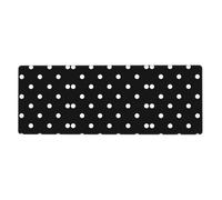 Black And White Polka Dot Mouse Pad 12x31.5in - Extended Gaming & Desk Mat