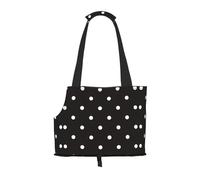Black And White Polka Dot Patterned pet shoulder bag 26 * 34cm lightweight breathable travel pet bag weekend pet travel set