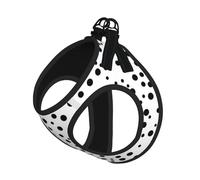 Black and White Polka Dot Print Soft Pet Harness and Leash Set, Adjustable Mesh Puppy Vest Harness for Small Small Large Dogs and Cats
