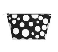 Black and White Polka Dot Print Women's Makeup Bag Daily Commute Cosmetics Storage Pouch Beach Travel Fashion Toothbrush Bag