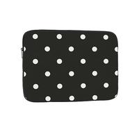 Black And White Polka Dot Printed Laptop Sleeve Case 13 Inch - Protective Laptop Cover Bag Shockproof Notebook Computer Bag For Men And Women