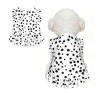 Black And White Polka Dot S Pet Apparel for Small Dogs-Cute Summer Outfit for Puppy, Soft Breathable Pet Clothes for Cat