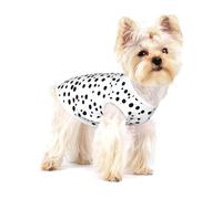 Black and White Polka Dot Small Dog Cotton Vest Medium - Breathable, Comfortable Pet Shirt for Cats and Dogs