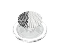 Black and White Polka Dot Vintage Floral Lace Chic Pattern PopSockets PopGrip for MagSafe
