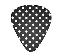 Black And White Polka Dots Guitar Picks 12-Pack, Guitars Accessories For Men Women Professional Guitarist, Musicians And Beginner