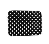 Black And White Polka Dots Printed Laptop Sleeve Case 13 Inch - Protective Laptop Cover Bag Shockproof Notebook Computer Bag For Men And Women