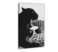 Black And White Poster Y2K Vintage Luxury Posters Cheetah And Jaguar Poste Trendy Modern Photography Wall Art For Home Decor Bedroom Decor Frame-style 12x18inch(30x45cm)