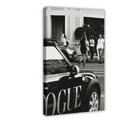 Black And White Poster Y2K Vintage Luxury Posters Fashion Store on Avenue Paris Trendy Modern Photography Wall Art For Home Decor Bedroom Decor Frame-style 24x36inch(60x90cm)
