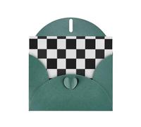 Black and white Prints Pearl Paper Horizontal Festival Greeting Card for Birthday Cards and All Occasions, Dark Green