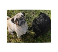 Black And White Pug Dog,500 Pieces Puzzles for Adults-Wooden Jigsaw Puzzle for Adults Elderly