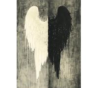 Black and White Puzzle 1000 Pieces, Paper Puzzles, Puzzle for Adults and Children 12 Years, DIY Large Puzzle Mats, Premium Quality Classic Paper Jigsaw, as a Gift Girl Wings 38x52cm