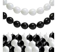 Black and White Quick Link Balloons, 100PCS Latex Linking Balloons for Making Balloon Wall Balloon Arch Balloon Chains and Wedding Birthday Graduation Baby Shower Engagement Party Decorations 6inch