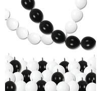 Black and White Quick Link Balloons, 100PCS Latex Linking for Making Wall, Arch, Chains - Wedding, Birthday, Baby Shower, Engagement, Graduation Party Decorations (6inch)