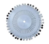 Black and White Quilting Round Pearl Head Pins - Straight Pearl Pins for Sewing, Scarf, Hijab, Head Fabric Cover - Pearlised Pins for Dressmaking DIY Art Craft Flower Decoration, Pack of 1