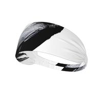 Black and White Raven Headband Sports Sweatbands for Men Women Hairband for Workout Athletic Running Yoga Basketball Gym