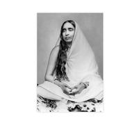 Black And White Retro Sri Sarada Devi Canvas Poster Wall Art Decor Print Picture Paintings for Living Room Bedroom Decoration 12x18inch(30x45cm) Unframe-style-40