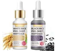 Black and White Rice Peeling, Gentle Daily Glow Peel & Advanced Peel Shot Day & Night, Gentle Peel + Pore Minimizing, Deep Hydration & Removes Dead Skin for a Smooth & Radiant Complexion