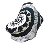 Black and White Round Totem Versatile full-print Stroller Chair Cover/Nursing Cover, specially designed for your baby