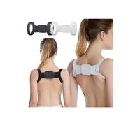 (black and white, S) 2pcs Posture Pro Fix Neck And Shoulder Corrector Compatible Kids And Adult, Adjustable Hunchback Correction Straightener Belt Compatible Back