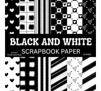 Black and White Scrapbook Paper | 12 Double-Sided Decorative Papers for Junk Journal, Papercrafts, Gift Wrapping & Origami.