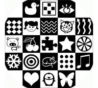Black and White Sensory Vinyl Tuff Tray Insert - 60 x 60 cm - For Mini Tuff Spot Tuff Tray