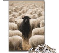 Black And White Sheep Jigsaw Puzzles for Teenagers 2000, Challenging Game Toys Every Piece Is Unique - Challenging Family Fun Game (70x100cm)