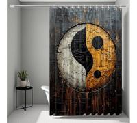 Black and White Shower Curtain, Shower Curtains Dream Bathroom Curtains with 12 Hooks, HD Printing Waterproof Bath Curtain Quick-Drying Washable for Wet Room, Bathroom Decor 90 x 200 cm -ly25072YX