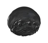 Black And White Skulls 1 Print Shower Cap For Women Lightweight Reusable Softdouble Waterproof Layers Leakproof.